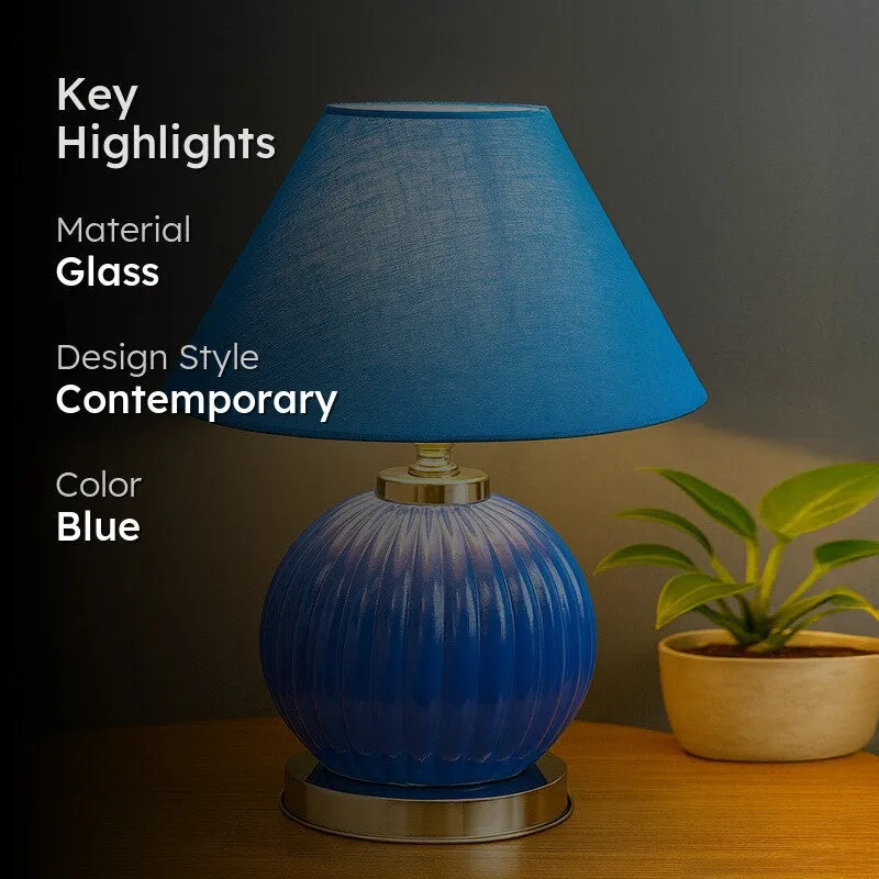 Glacera Glow Glass Table Lamp - Blue media 2