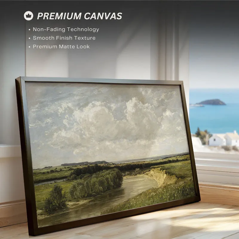 Winding Brooks Wood Wall Art With Frame - Black media 4