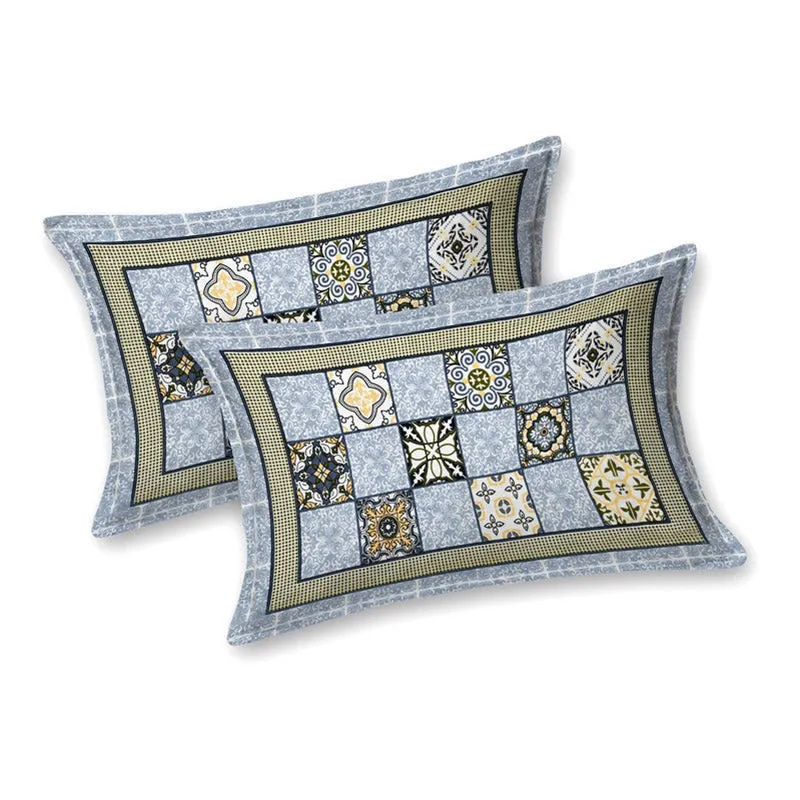 Weaveva Cotton Bedsheet (Blue,Olive Green) - 240 TC media 4