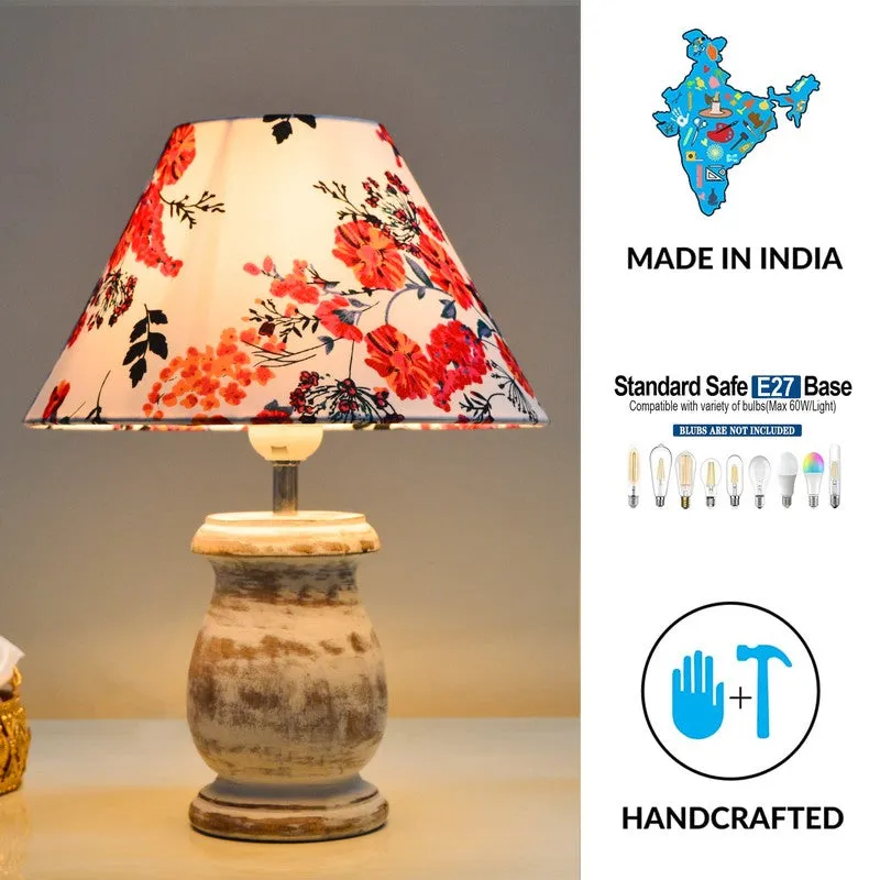 PetalHarmony Wooden Table Lamp media 4