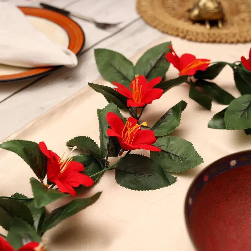 Fiora Artificial Lily Creeper (Red) Set of Five media 7