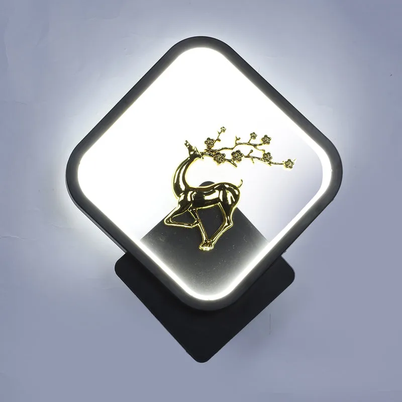 Stag Black Iron Wall Lamp media 4