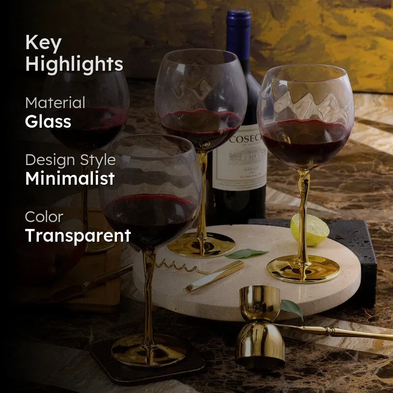 Crystal Toast Wine Glasses (650 mL Each) - Set of Four media 2
