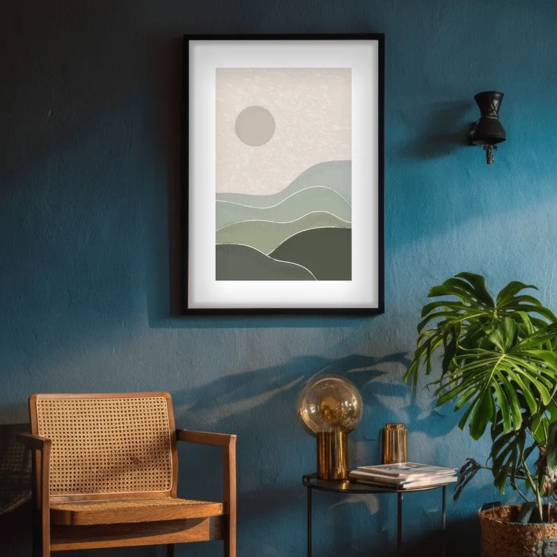 Muted Morning Canvas Wall Painting With Black Frame media 8