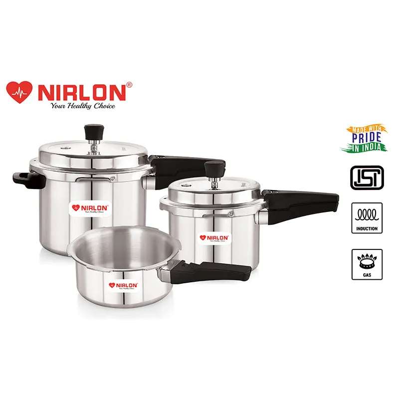Nirlon Stainless Steel Pressure Cooker(5000 mL/3000 mL/2000 mL) - Set Of Three media 5