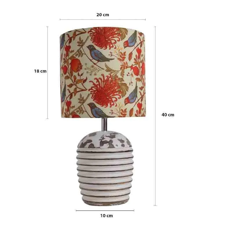 Amber Rings Fabric Table Lamp - Multicolor media 7