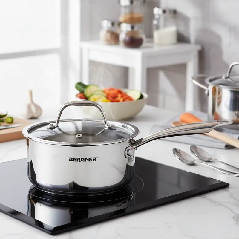 Bergner Argent Triply Kadhai With Lid - 1500 mL media 1