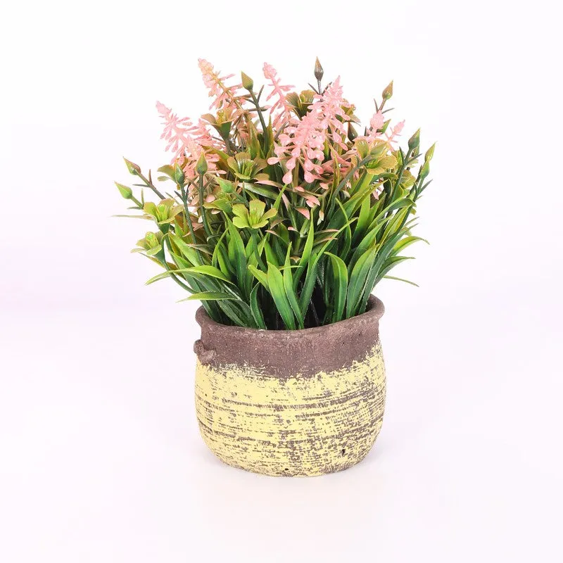 Lavender Artificial Flower With Pot - Pink media 3
