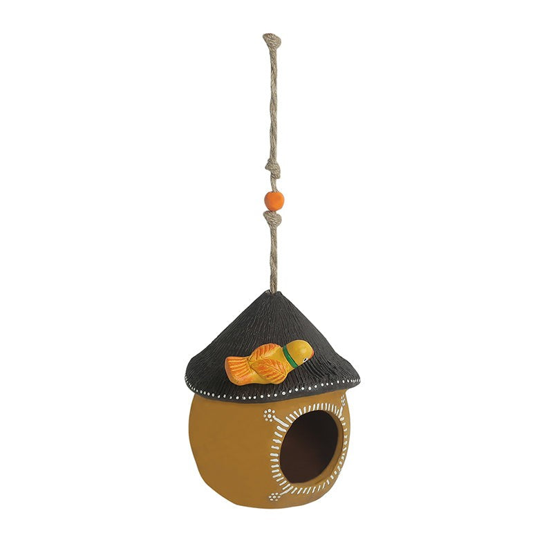 The Perch Pot Handpainted Terracotta Bird House media 4