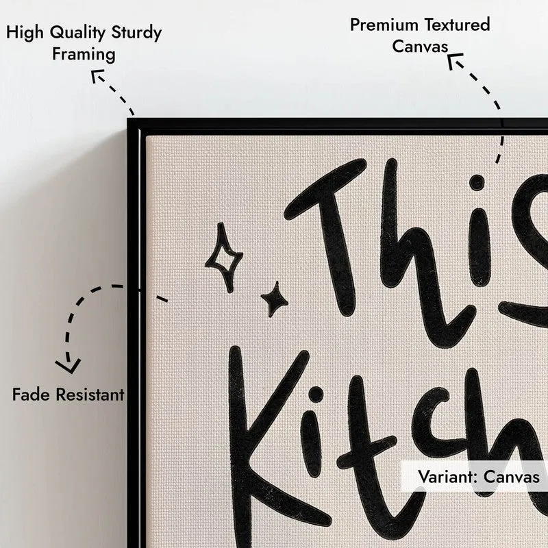 Kitchen Aura Archival Canvas Wall Art - Black media 7
