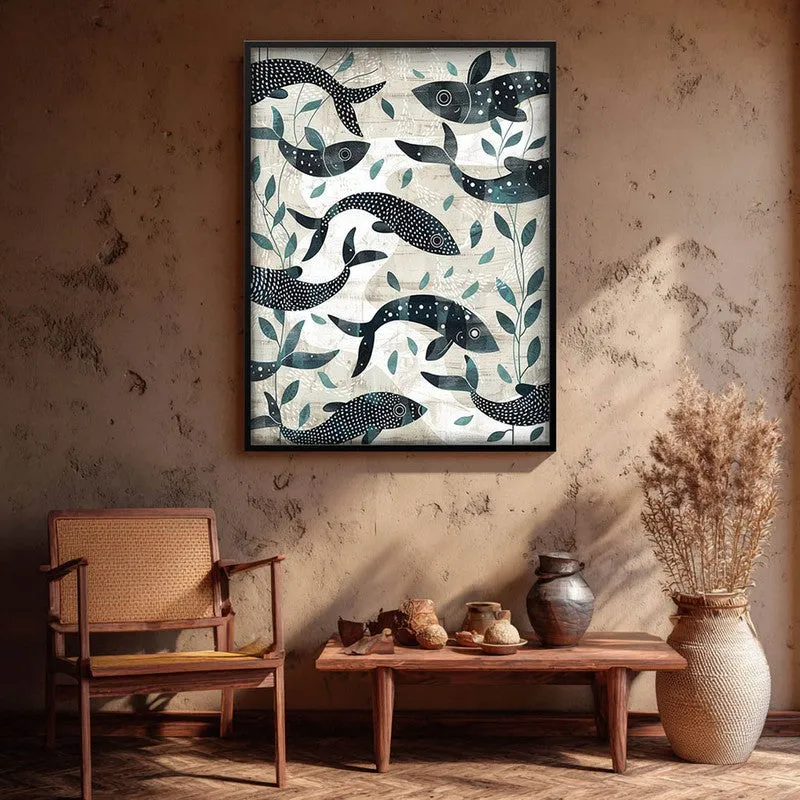 Samudra Canvas Wall Painting With Black Frame media 8