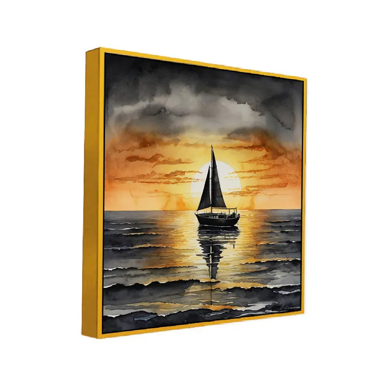 Sunset Sails II Canvas Wall Art With Frame media 3