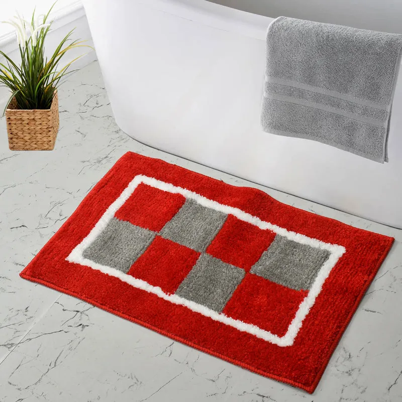 Zerix Cotton Bath Mat - Red media 4