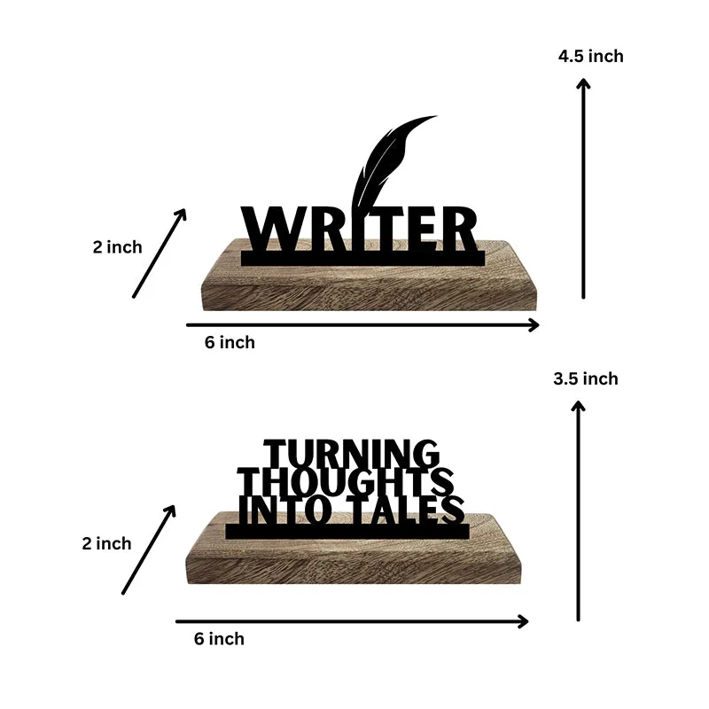 Thoughts & Words Writer Showpiece - Set Of Two media 5