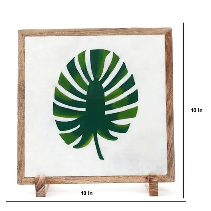 Leafy Life Hand Painted Marble Showpiece media 4