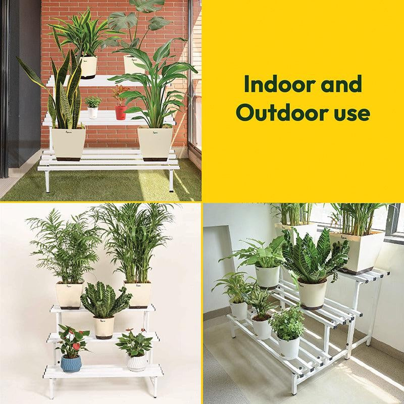 Botanika Elevate Three Tier Metal Plant Stand - White media 5