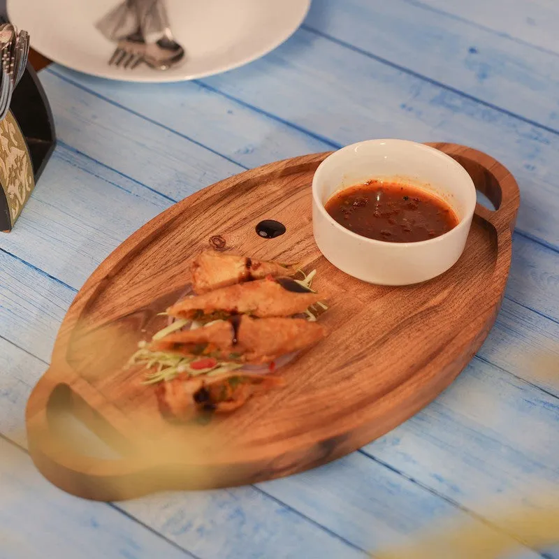 Nature Nest Sharing (Wood,Ceramic) Platter - Two Piece Set media 3