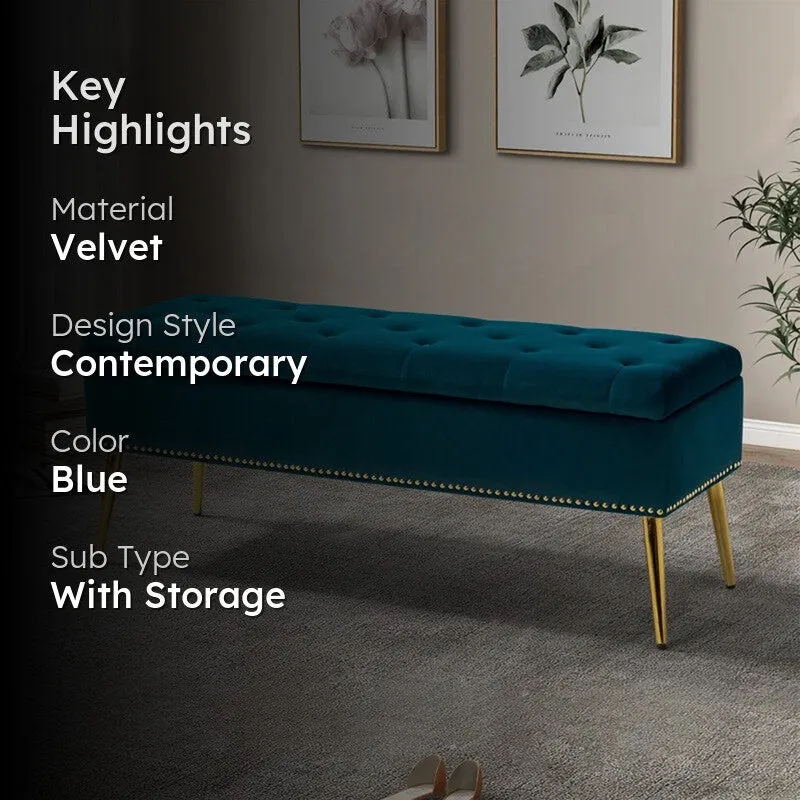 Carnes Bench - Teal media 2
