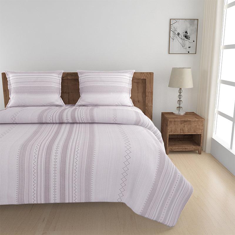 Swayam Twila Striped Bedding Set - Purple media 3
