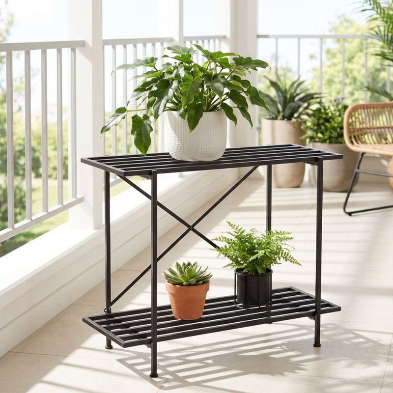 Leafnest Metal Planter Stand - Black media 4