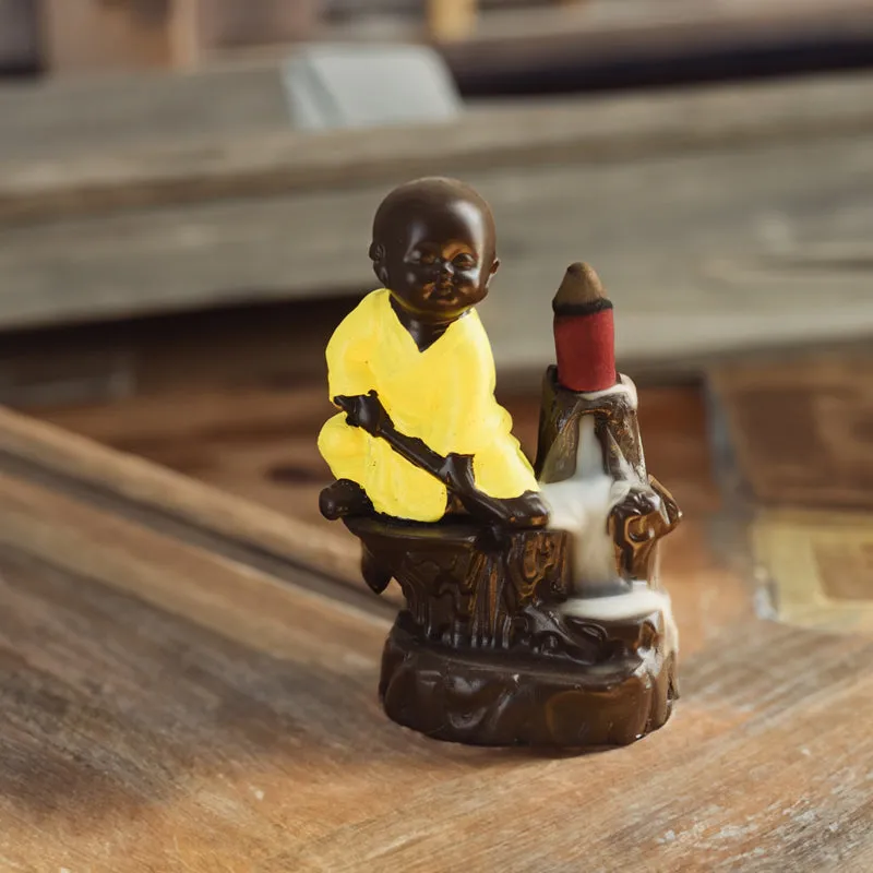 Buddha Monk Smoke Fountain media 1
