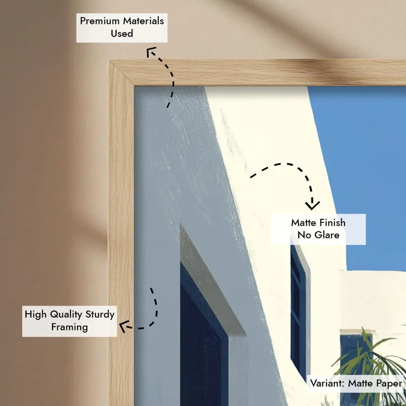 Sunlit Steps Canvas Wall Painting - Brown Frame media 7
