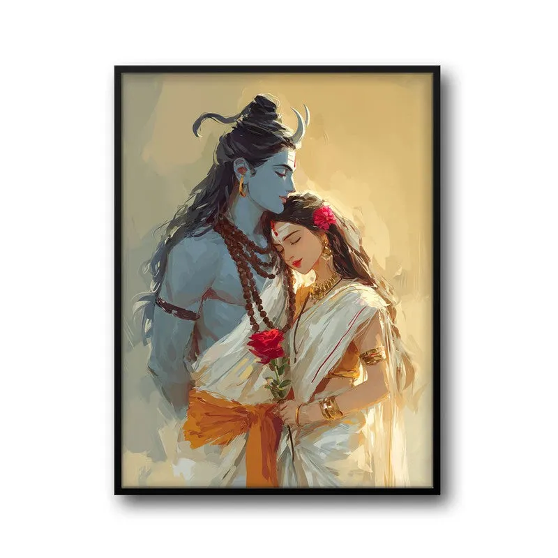 Lord Shiva and Parvati Archival Paper Wall Art media 7