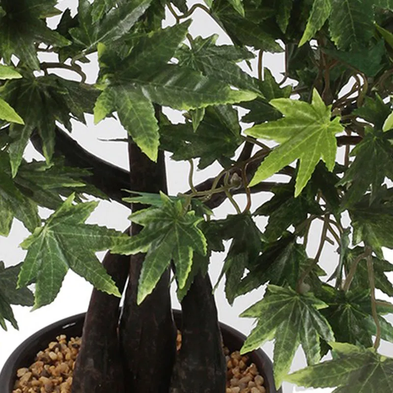 Artificial Green Maple Bonsai Plant With Ceramic Pot - 1.3 Feet media 3