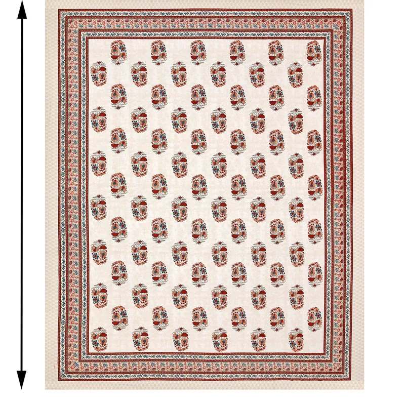 Agriya Ethnic Printed Cotton Bedsheet (Pink) - 144 TC media 5