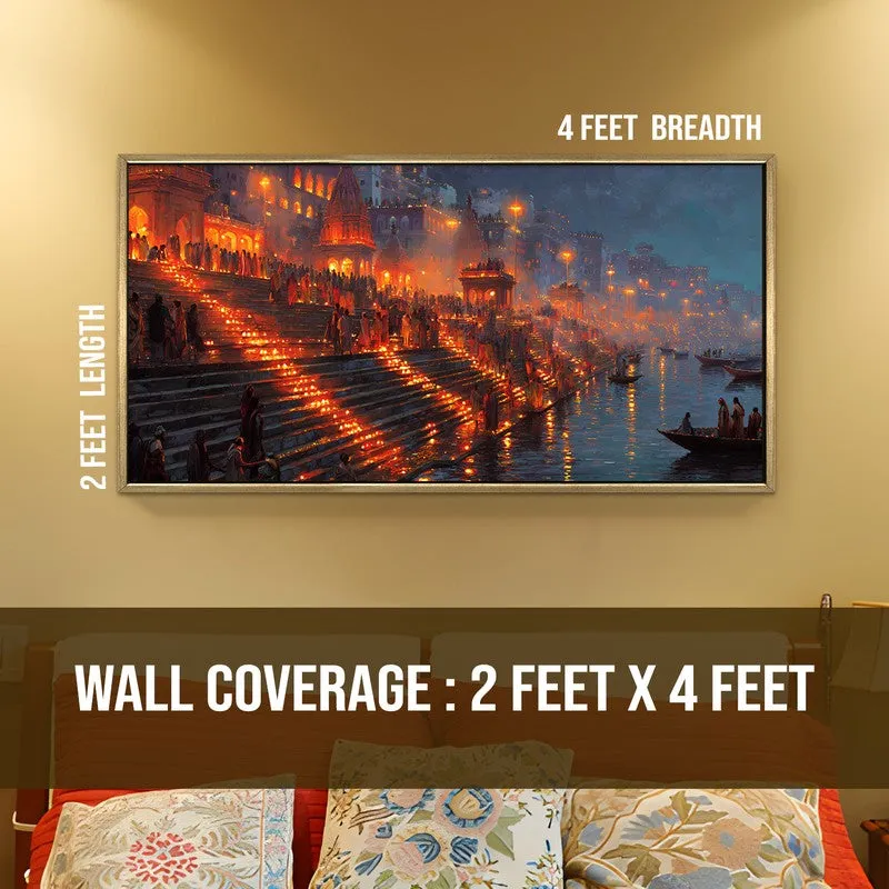 Sacred Flames of the Ghats Wall Art media 8