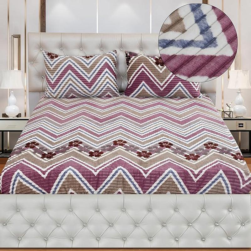 Etril Zig Zag Cotton Flannel Bedsheet - 190 GSM media 3