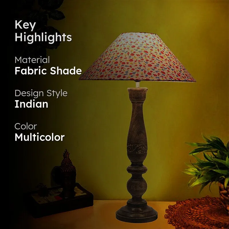 Nihara Color Splash Fabric Table Lamp - Multicolor media 2