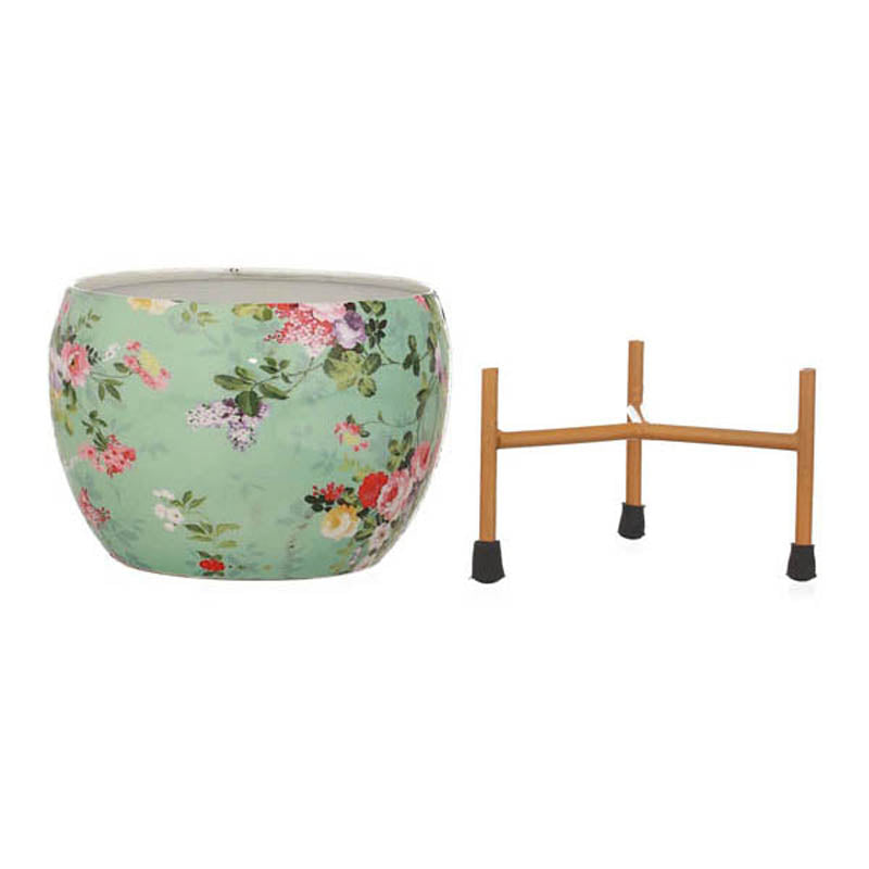 Aglo Bloom Handcrafted Planter With Stand - Four Piece Set media 10