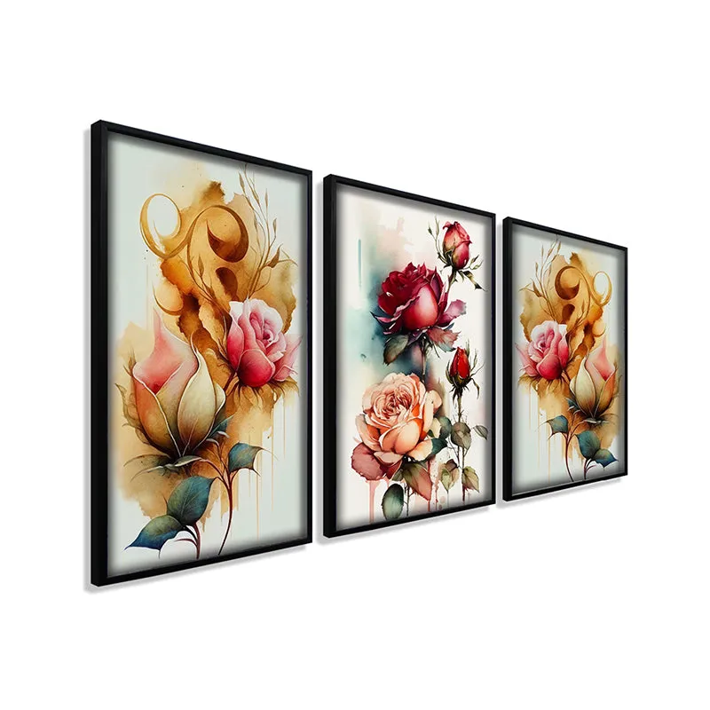 Velvet Ruzha Wall Art With Frame - Set Of Three media 5
