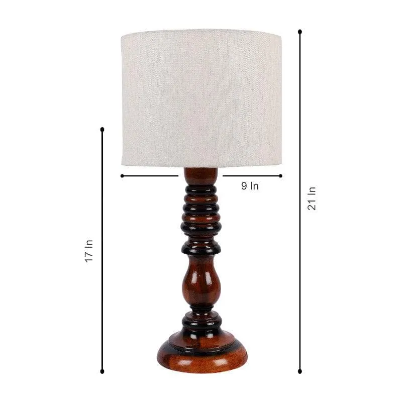 Pashe Gilmore Fabric Table Lamp - White,Brown media 6