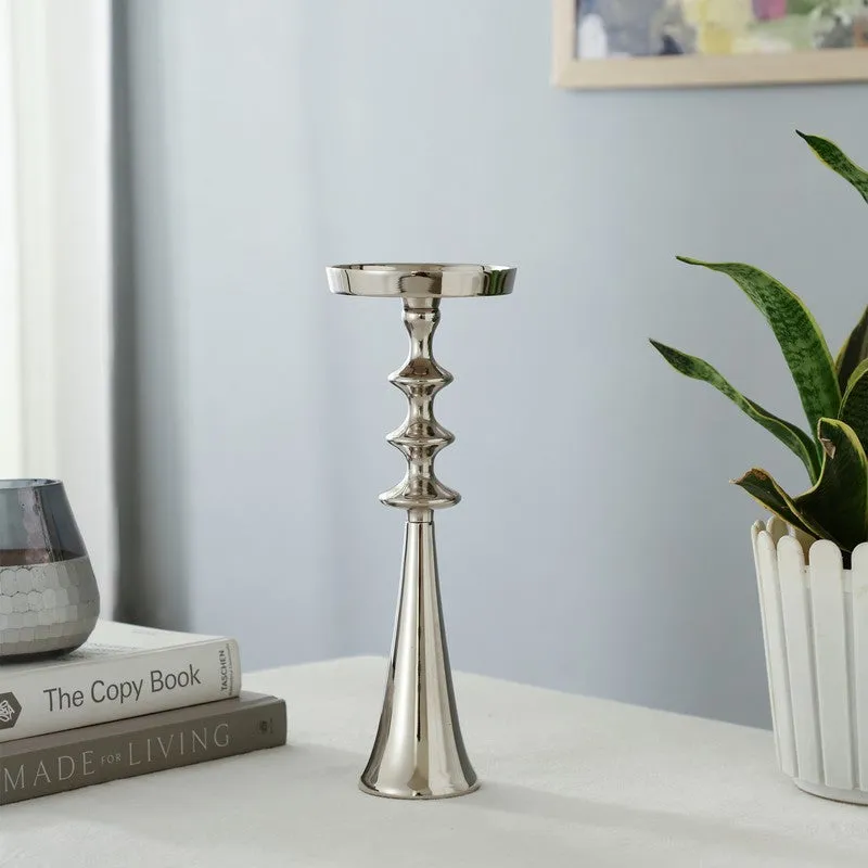 Aureline Classic Pedestal Candle Holder -Silver media 3