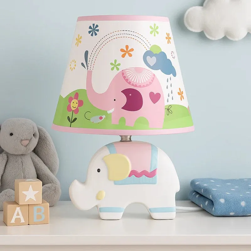 Jumbo Lite Elephant Ceramic Table Lamp - Multicolor media 3