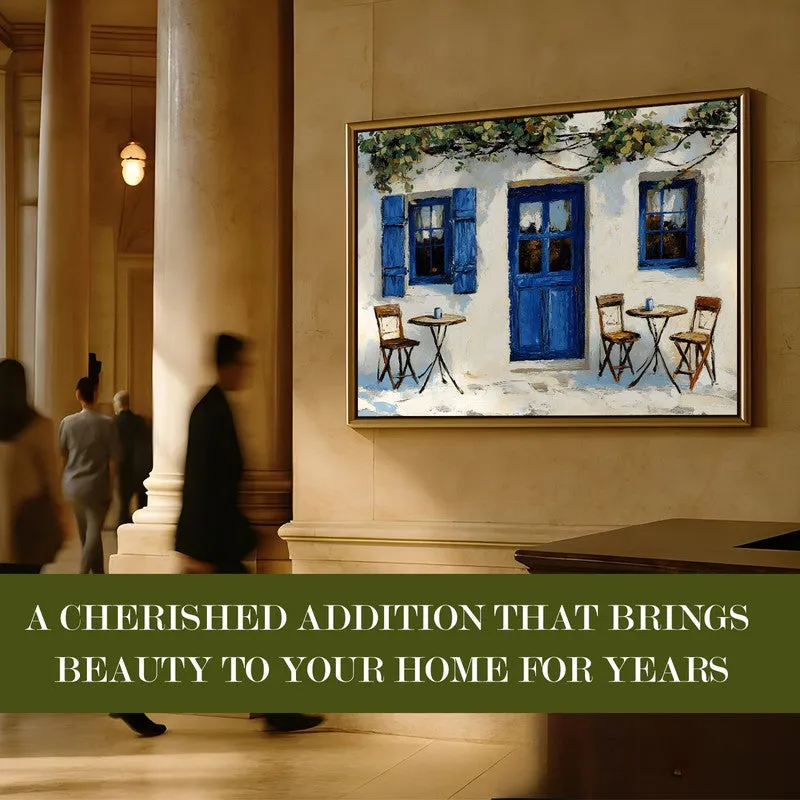 Azure Haven Canvas Wall Painting With Frame media 7