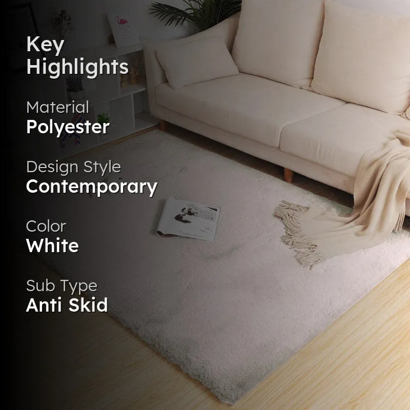Ruffle Luxe Area Rug - White media 2
