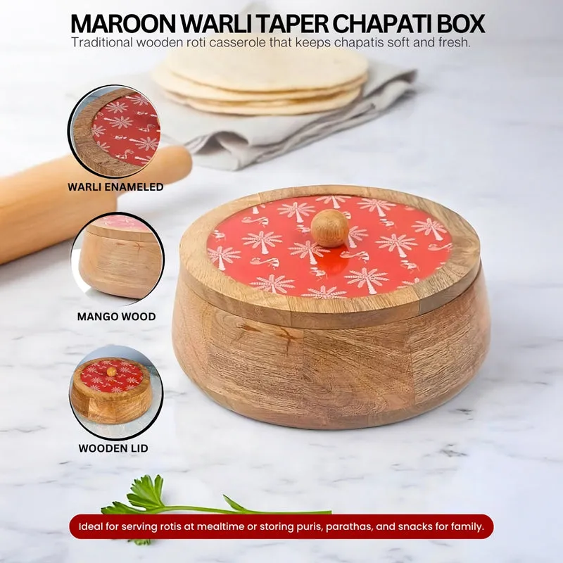Rasva II Wood Roti Box - Red media 8