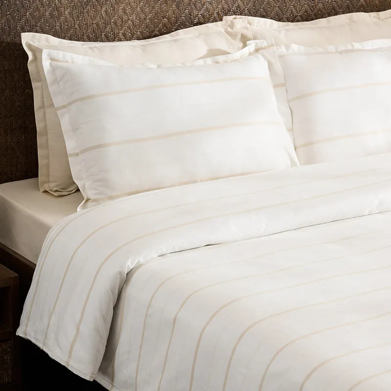 Almond Whisper Chambray Duvet Cover media 1