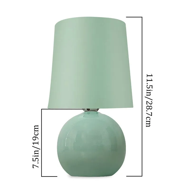 Ibex Orb Ceramic Fabric Table Lamp - Green media 8