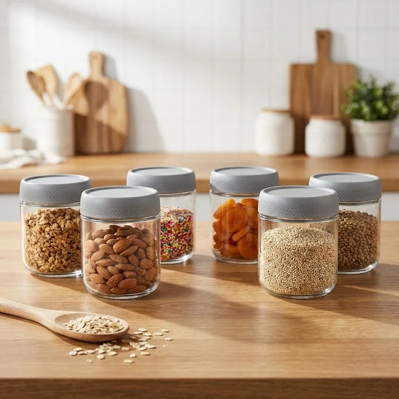 Rioware Transparent Kitchen Container Set (300 mL Each) - Set Of Six media 1