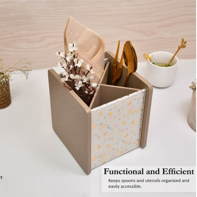Compact Wooden Cutlery Stand media 3