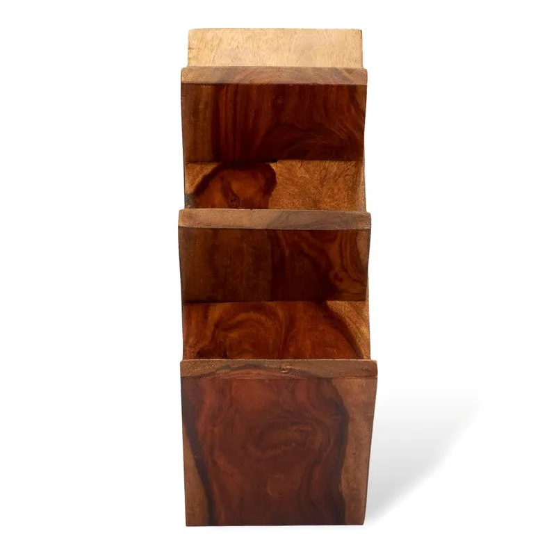 Xverox Sheesham Wooden Wine Rack - Brown media 5
