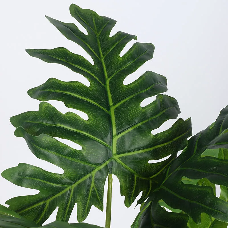 Botan Artificial Chestnut Plant With Black Plastic Pot - 4 Feet media 4