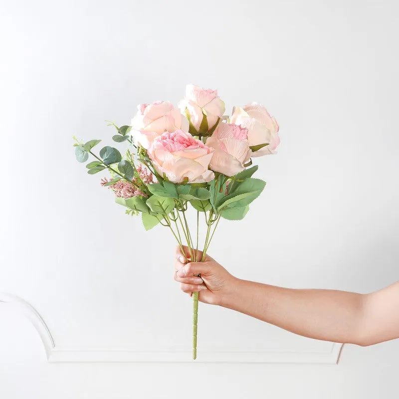 Autumn Rose Artificial Flowers - Light Pink media 3