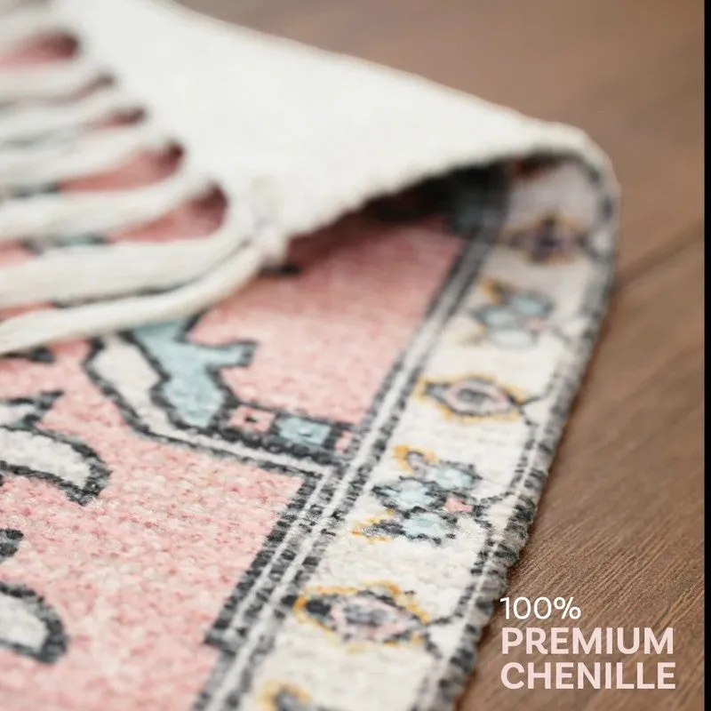 Grand Ornate Cotton Runner Rug media 7