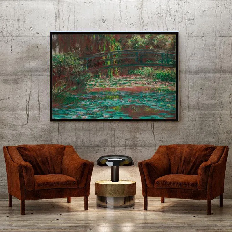 Water Lily Pond By Claude Monet - Black Frame media 4