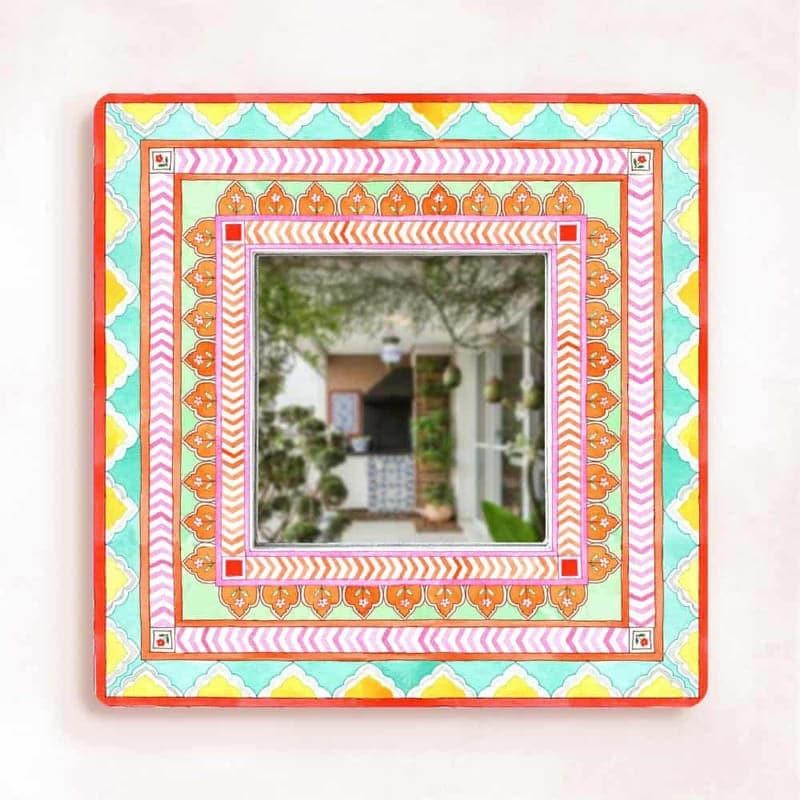 Ethnic Trove Designer Handpainted Mirror media 5